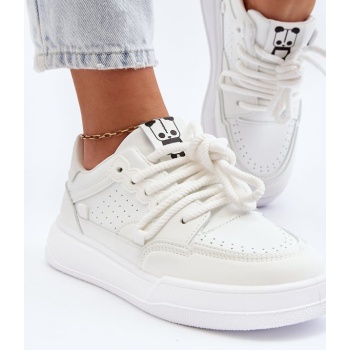 women`s eco leather sneakers white σε προσφορά