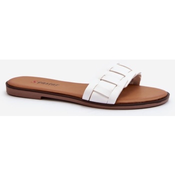 women`s classic flat slippers white