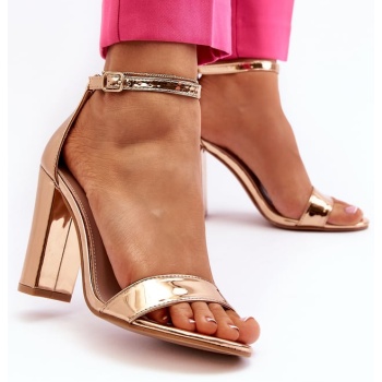 rose gold thakko high heeled sandals σε προσφορά