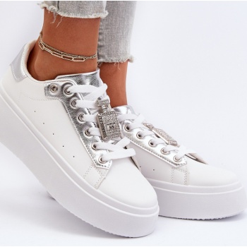 white women`s sneakers with celedria σε προσφορά
