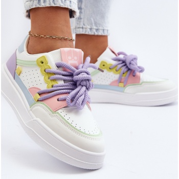 women`s eco leather sneakers multicolor σε προσφορά