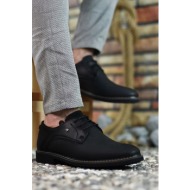  riccon black men`s casual shoes 0012146
