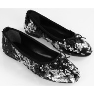  shoeberry women`s frenchie black sequin daily flats