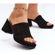  women`s black bralya high-heeled slippers