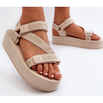 women`s big star beige platform sandals σε προσφορά