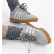  shoeberry women`s gazellyn grey-white striped flat sneakers