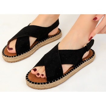 soho black suede women`s sandals 18938 σε προσφορά