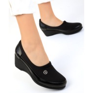  soho women`s black wedge heels 18918