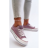  women`s sneakers with thick soles lee cooper purple