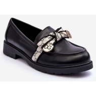  leather shoes for women moccasins black sbarski hy330