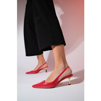 luvishoes women`s red skin pointed toe