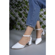  riccon women`s heeled shoes 00123801 white skin