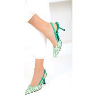  soho green women`s classic heeled shoes 19027