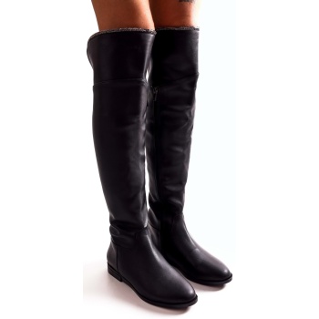 shoeberry women`s toon black skin boots σε προσφορά