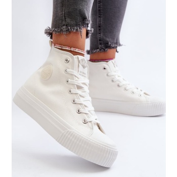 lee cooper women`s high sneakers white σε προσφορά
