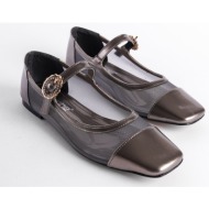  capone outfitters flat toe banded patent leather flats