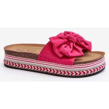 women`s platform slippers with bow σε προσφορά