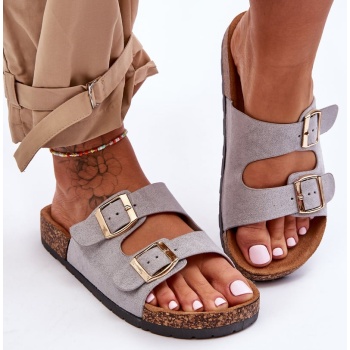 women`s slippers cortina grey on cork σε προσφορά