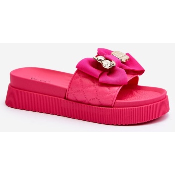 women`s slippers with bow and teddy σε προσφορά