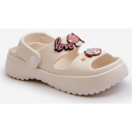  lightweight children`s foam slippers with embellishments, white ifrana
