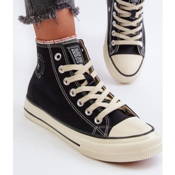 women`s high sneakers big star black σε προσφορά