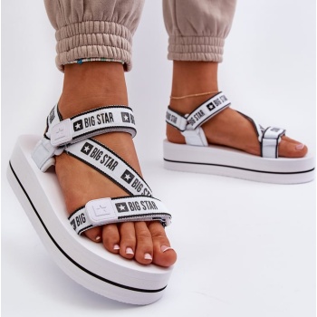 women`s platform sandals big star white σε προσφορά
