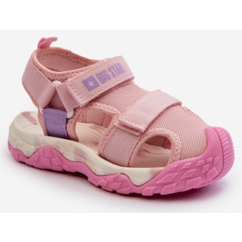 girls` velcro sandals big star pink σε προσφορά