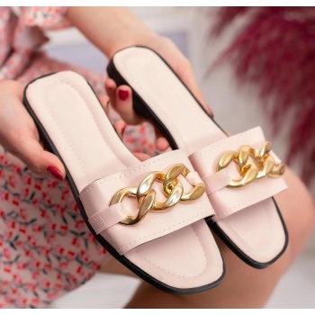 ter01 women slippers with chain-pembe σε προσφορά
