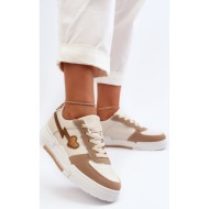  women`s platform sneakers beige zeparine