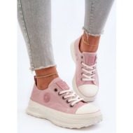  women`s sneakers on a massive big star pink sole