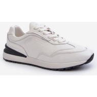  men`s leather sneakers big star white
