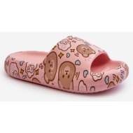 children`s lightweight slippers with pink teddy bears by evitrapa