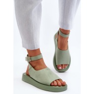  comfortable women`s platform sandals, green rubie