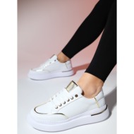  luvishoes flena women`s white gold sneakers