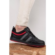 riccon men`s sneakers 00122022 black red