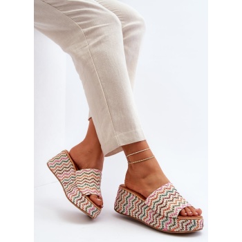 women`s wedge slippers white vanarila σε προσφορά