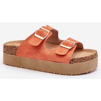 women`s platform slippers with orange σε προσφορά