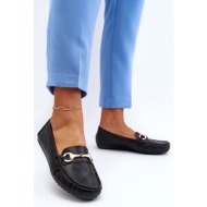  women`s classic loafers made of eco leather black demese