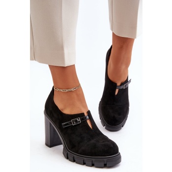 women`s high heeled shoes black tauina σε προσφορά