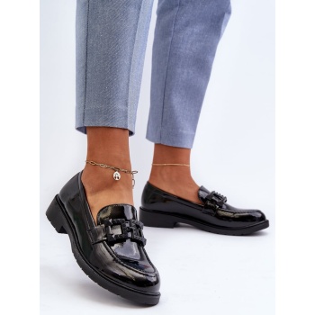 patent leather women`s loafers with σε προσφορά