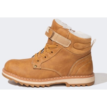 defacto faux leather serrated sole boots σε προσφορά