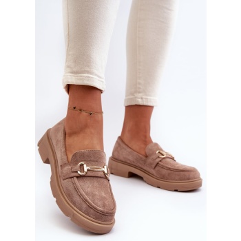 women`s loafers with gold trimmings σε προσφορά