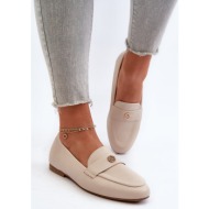  women`s flat-heeled loafers beige sylvaine