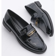  marjin cesar black patent leather loafer buckled casual shoes