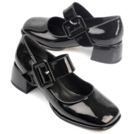  capone outfitters blunt toe buckle mary jane shoes