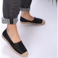  shoeberry women`s ziles black skin espadrilles