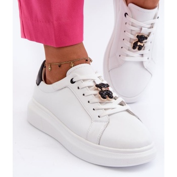 women`s leather sneakers with teddy σε προσφορά