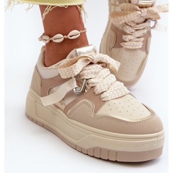 women`s platform sneakers made of eco σε προσφορά