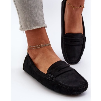 women`s eco suede loafers black σε προσφορά