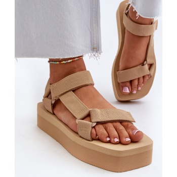 women`s platform sandals beige edireda σε προσφορά
